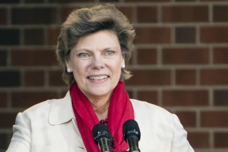 FILE- In this April 19, 2017, file photo, Cokie Roberts speaks during the opening ceremony for Museum of the American Revolution in Philadelphia. Roberts, a longtime political reporter and analyst at ABC News and NPR has died, ABC announced Tuesday, September 17, 2019. She was 75.