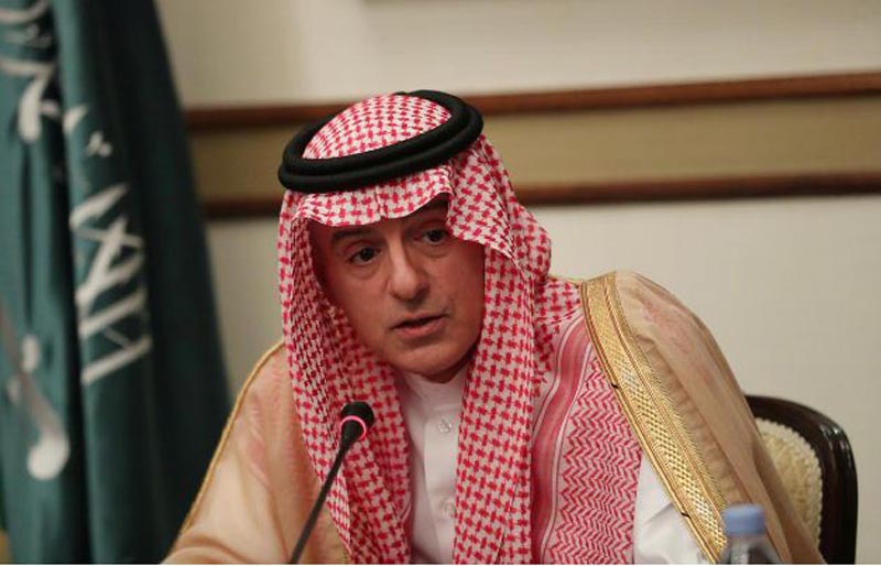 Saudi Arabia's Foreign Minister Adel al-Jubeir speaks at a briefing with reporters in London, Britain June 20, 2019. Photo: Reuters