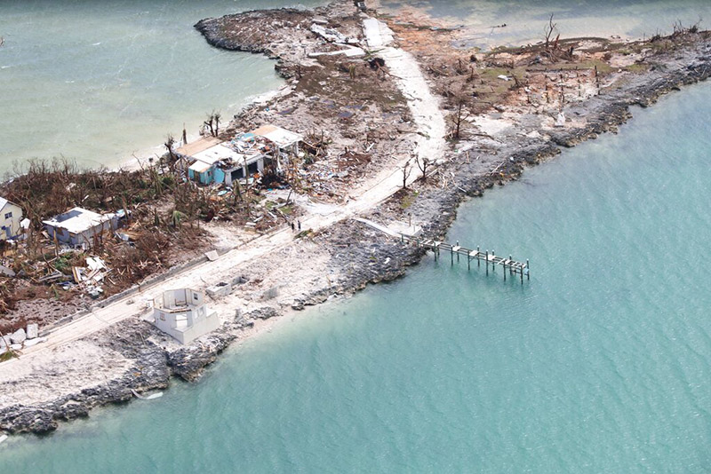 The destruction caused by Hurricane Dorian is seen from the air, in Marsh Harbour, Abaco Island, Bahamas, on Wednesday, September 4, 2019. The death toll from Hurricane Dorian has climbed to 20. Bahamian Health Minister Duane Sands released the figure Wednesday evening and warned that more fatalities were likely. Photo: AP