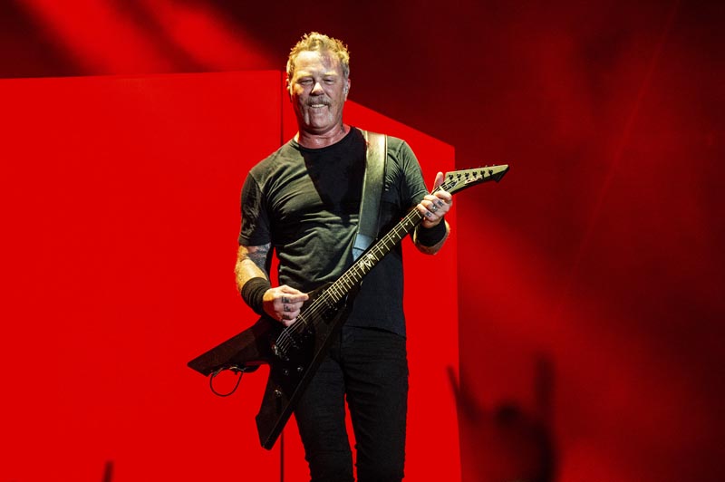 James Hetfield of Metallica performs on day two of the Austin City Limits Music Festival's second weekend in Austin, Texas, Oct 13, 2018. Photo: Amy Harris/Invision/AP/File