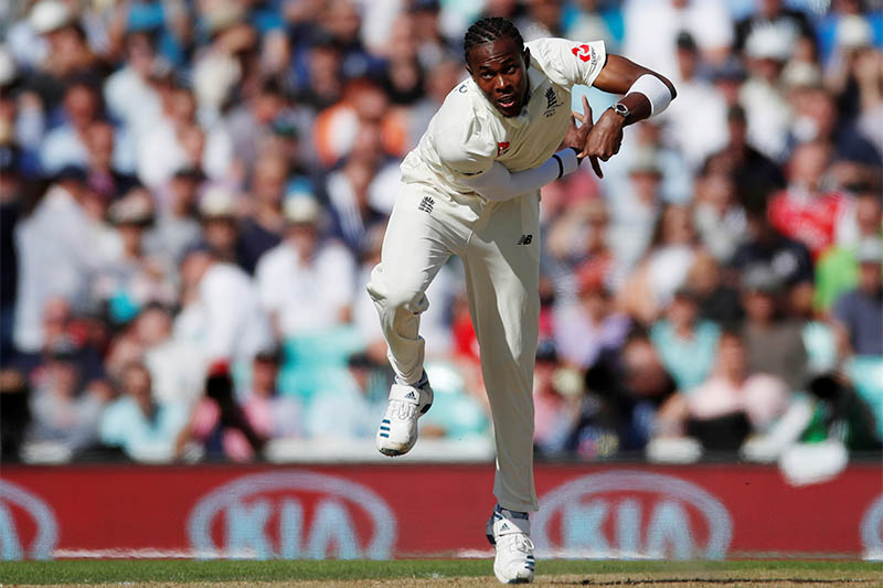 England's Jofra Archer in action. Photo: Reuters
