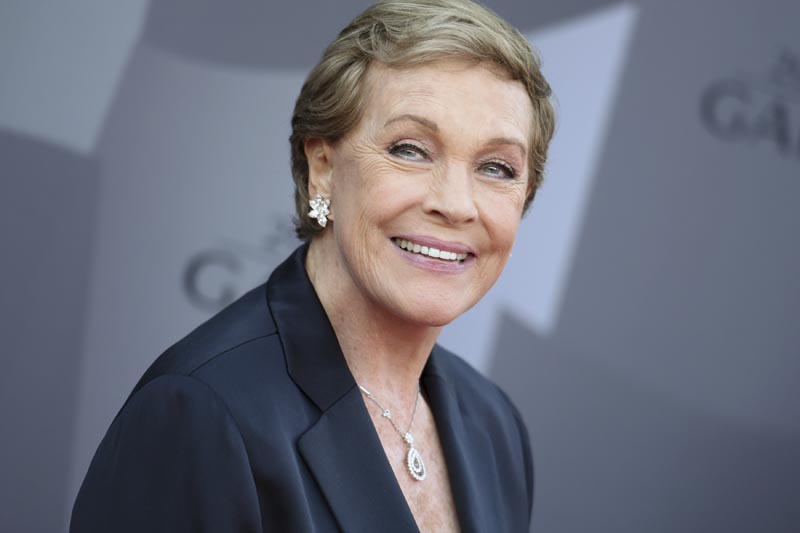 Actress Julie Andrews arrives at the Los Angeles Philharmonic 2015/2016 season opening gala at Walt Disney Concert Hall in Los Angeles, Sept 29, 2015. Photo: AP/File