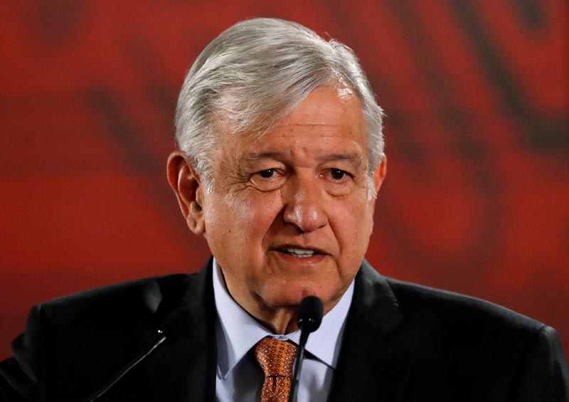 Mexico's President Andres Manuel Lopez Obrador attends a news conference at the National Palace in Mexico City, Mexico August 30, 2019. Photo: Reuters/File