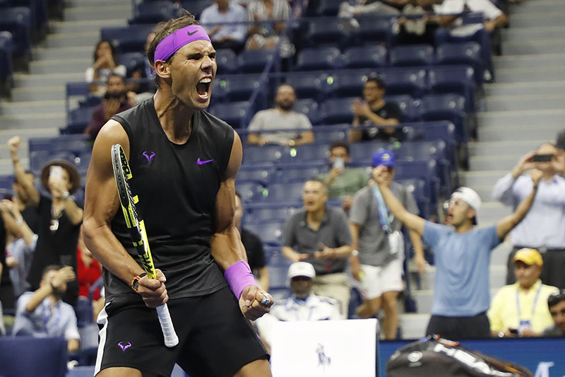 Rafael Nadal of Spain celebrates after match point against Diego Schwartzman of Argentina (not pictured) in a quarterfinal match on day ten of the 2019 US Open tennis tournament at USTA Billie Jean King National Tennis Center, in Flushing, NY, USA, on Sep 4, 2019. Photo: Geoff Burke-USA TODAY Sports via Reuters