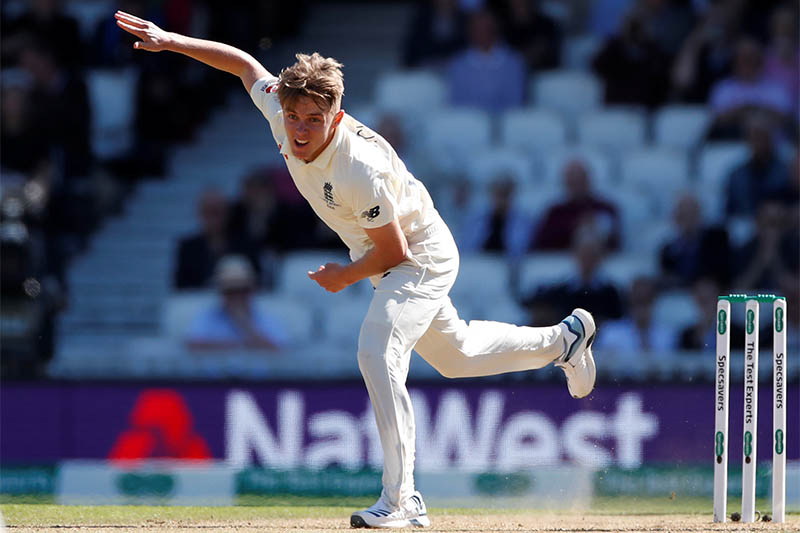 England's Sam Curran in action. Photo: Reuters