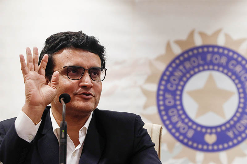 Former Indian cricketer and current BCCI (Board Of Control for Cricket in India) president Sourav Ganguly reacts during a press conference at the BCCI headquarters in Mumbai, India, October 23, 2019. Photo: Reuters