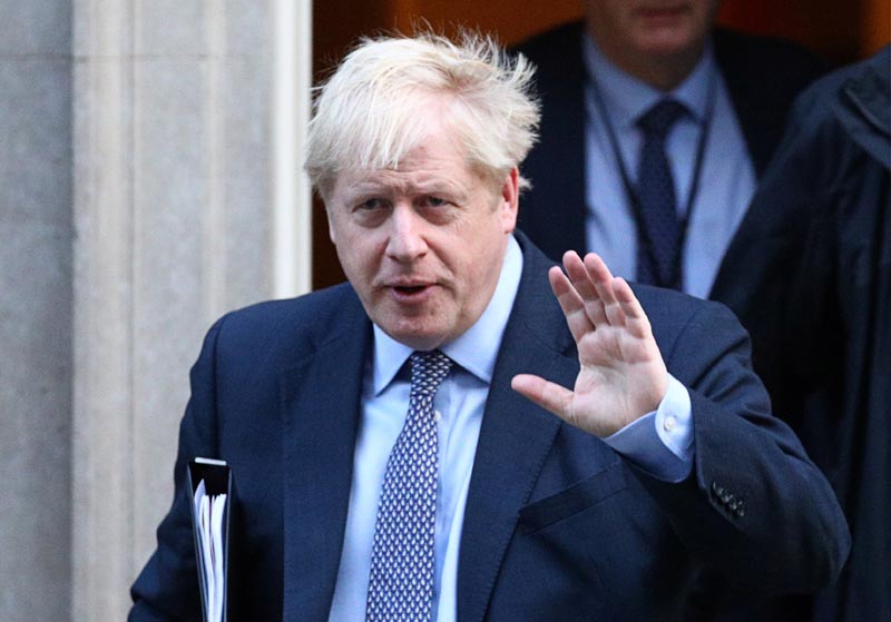 Britain's Prime Minister Boris Johnson leaves Downing Street to head for the House of Commons as parliament discusses Brexit, sitting on a Saturday for the first time since the 1982 Falklands War, in London, Britain, October 19, 2019. Photo: Reuters