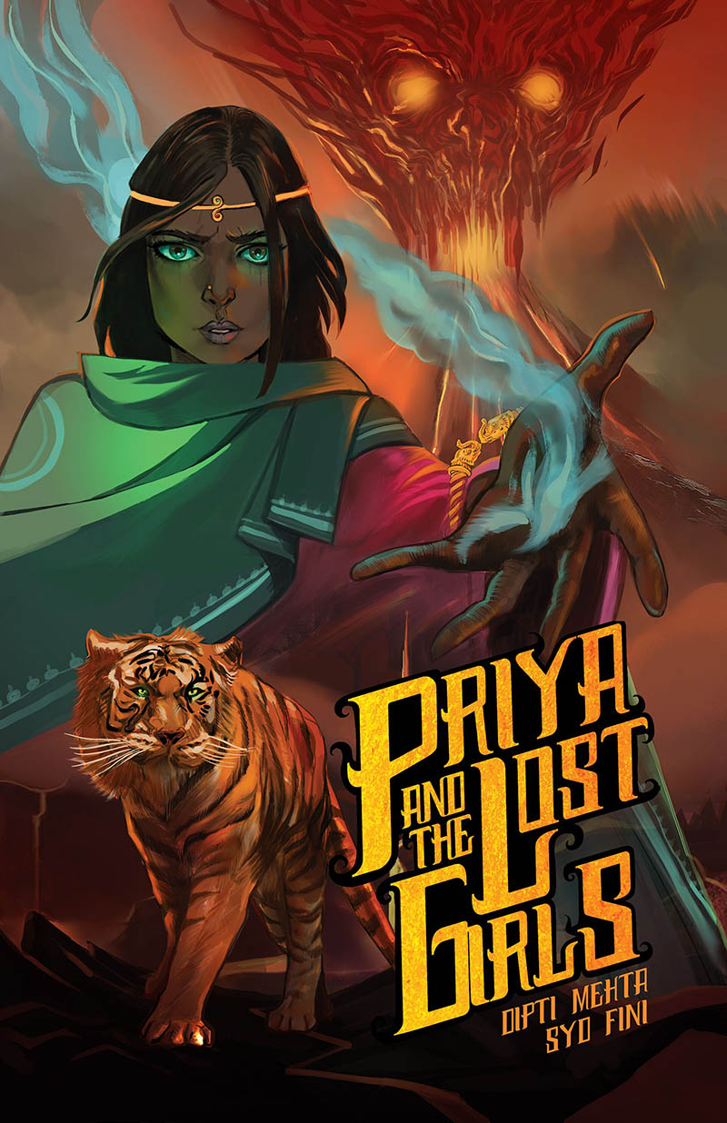 Comic book series Priya's Shakti features the first female Indian superhero who fight sex crimes flying around India on a tiger. Photo: Reuters