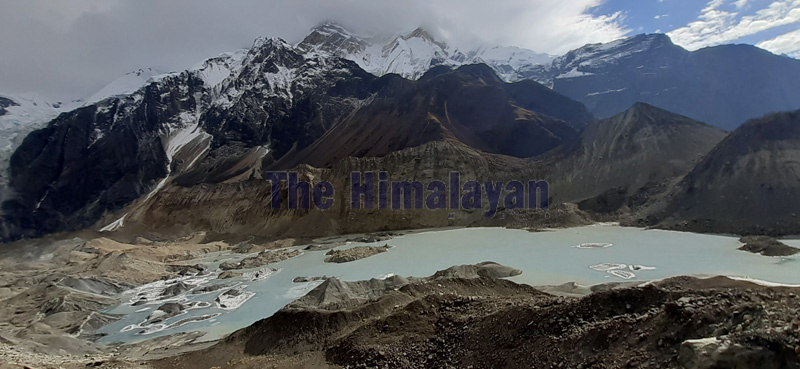A view of Narchang Lake located at a height of 4,190 metres near North Annapurna Base Camp, Myagdi. Photo: Rup Narayan Dhakal/THT