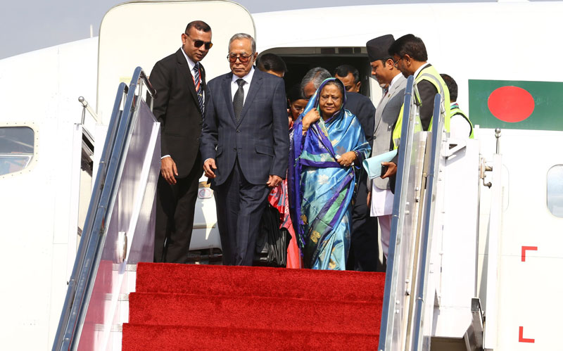President of People's Republic of Bangladesh, Md Abdul Hamid arrives in the capital today. Photo: RSS