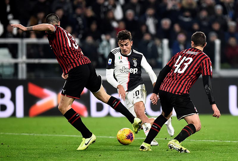 Juventus' Paulo Dybala in action during the Serie A match between Juventus and AC Milan, at Allianz Stadium, in Turin, Italy, on November 10, 2019. Photo: Reuters