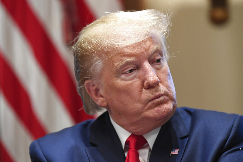 FILE - President Donald Trump listens during a meeting in the Cabinet Room of the White House in Washington, Friday, November 22, 2019, on youth vaping and the electronic cigarette epidemic. Photo: AP