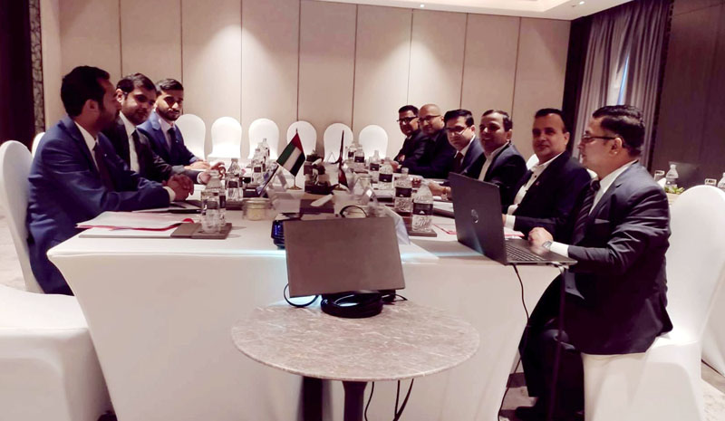 Participants in the meeting of the joint working committee (JWC) of Nepal and the United Arab Emirates (UAE), on Sunday, November 03, 2019, Kathmandu. Photo: RSS