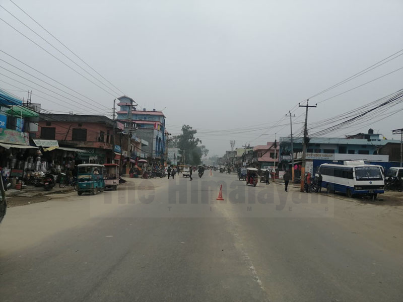 A cold day in western Tarai, as seen on Wednesday, December 18, 2019. Mercury dropped in several places across western Tarai with the temperature varying between 8 and 15 degrees Celsius. Photo: Tekendra Deuba/THT
