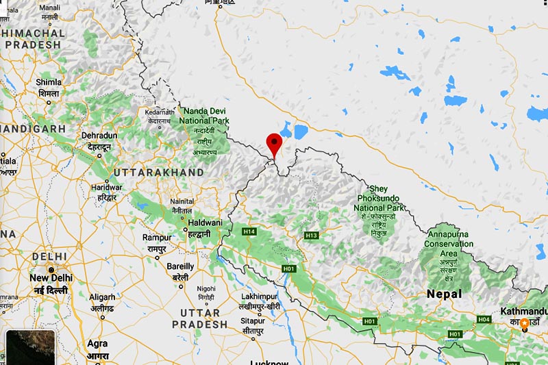 This image shows Kalapani area. Image: Google Maps