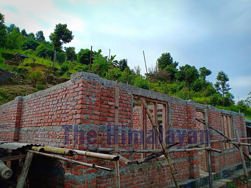 An under-construction house in Lamjung. Photo: Ramji Rana/THT