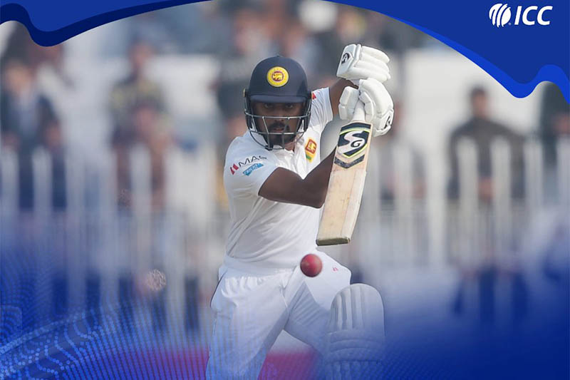 Sri Lanka's opening batsman Oshada Fernando in action. Photo: ICC/Twitter