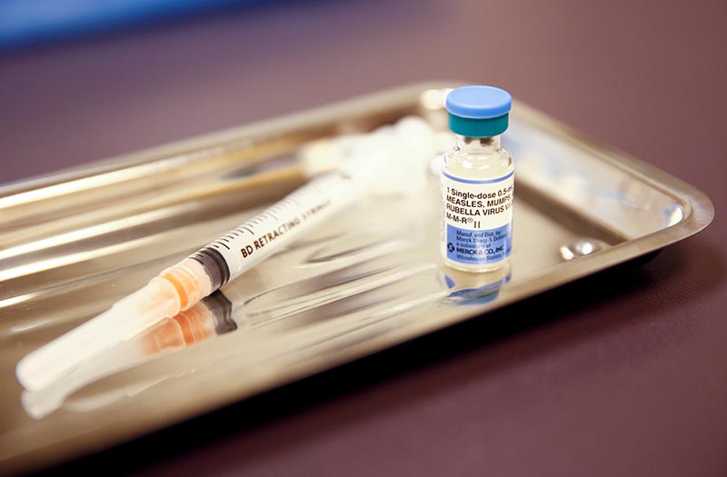 FILE  - A vial of the measles, mumps, and rubella (MMR) vaccine is pictured at the International Community Health Services clinic in Seattle, Washington, US, March 20, 2019. Photo: Reuters