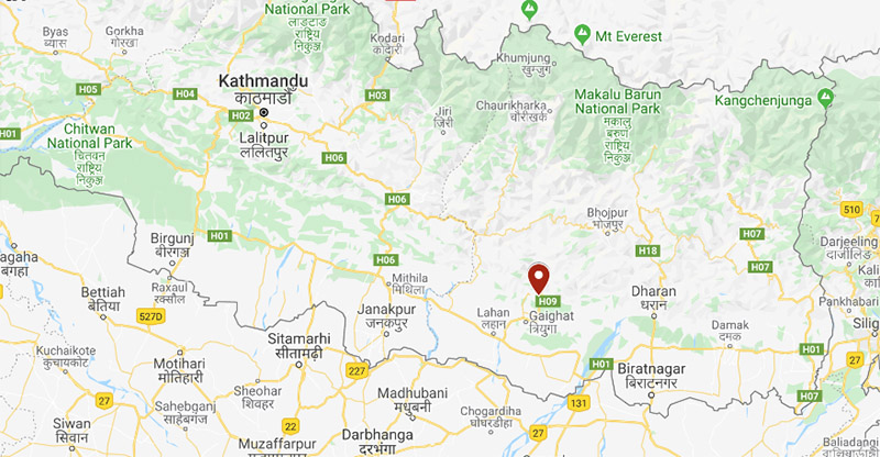 Udayapur district. Photo: Google Maps
