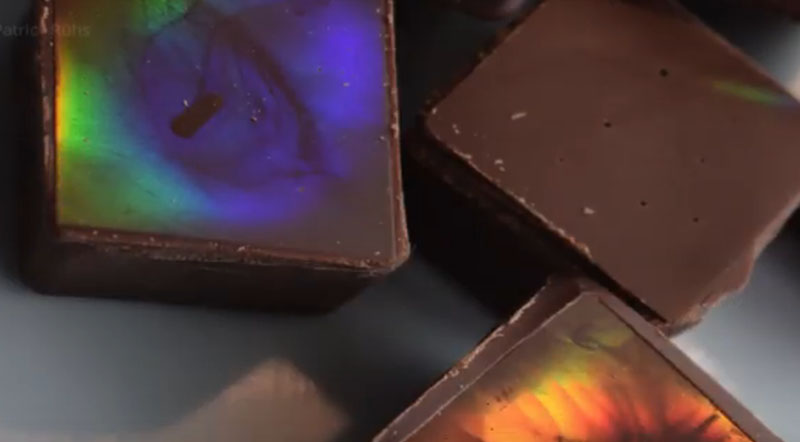 A screenshot of the sparkling chocolate. Courtesy: You Tube/ETH Zu00fcrich