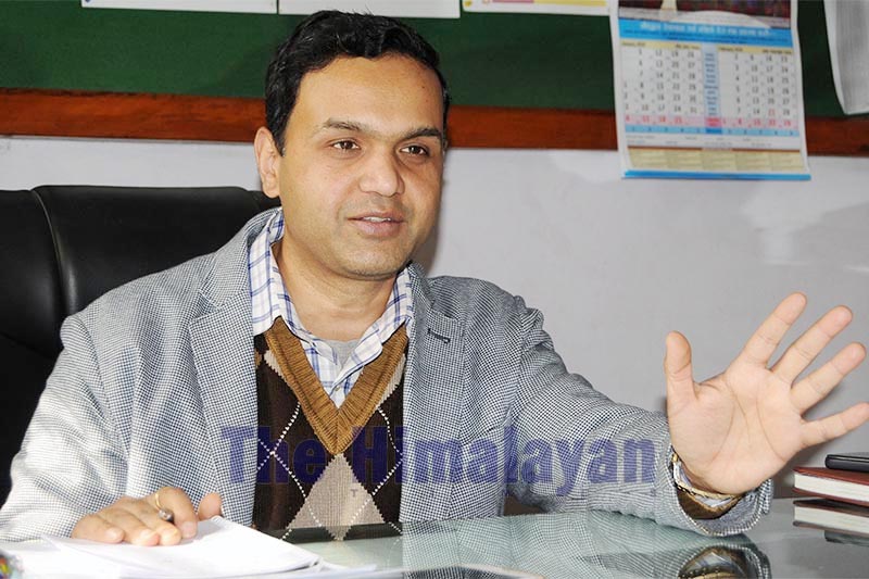 Interview with Dr Bibek Kumar Lal, director of the Epidemiology and Disease Control Division, in Kathmandu on Saturday, January 18, 2020. Photo: Balkrishna Thapa Chhetri/THT