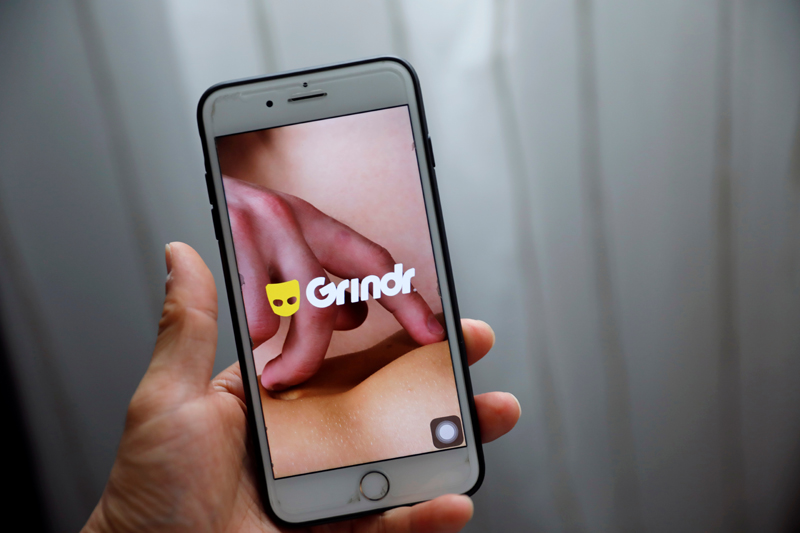 Grindr app is seen on a mobile phone in this photo illustration taken in Shanghai, China, March 28, 2019. Photo: Reuters