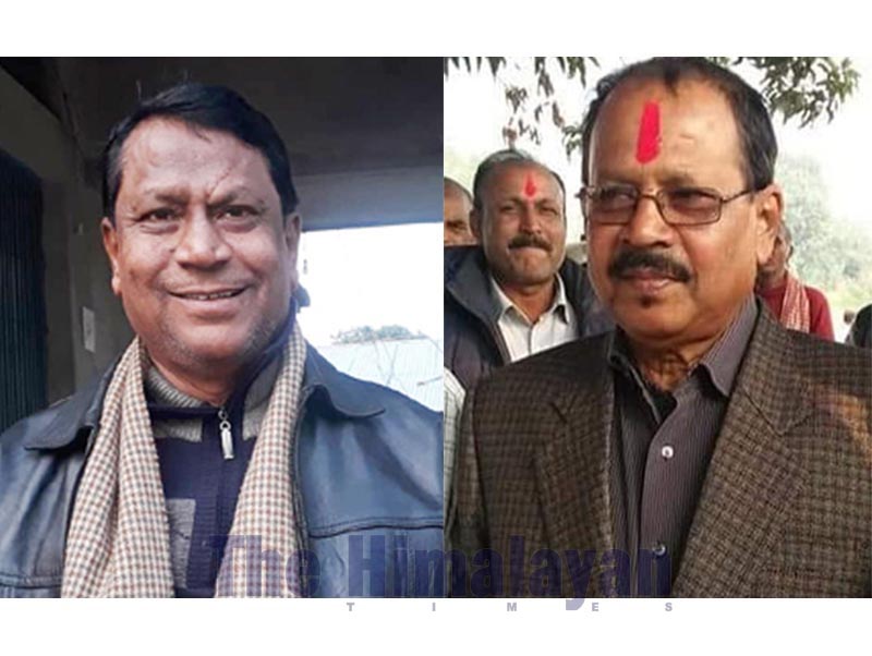 This undated image shows the combo of Mrigendra Kumar Singh Yadav of Rastriya Janata Party-Nepal (left) Anirudra Prasad Singh Yadav of Samajwadi Party-Nepal. Photo: THT