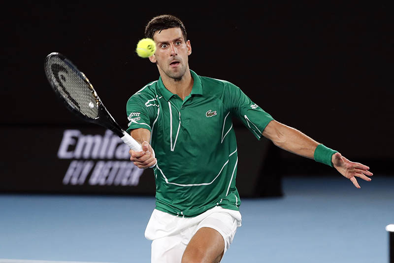 Serbia's Novak Djokovic in action. Photo: Reuters