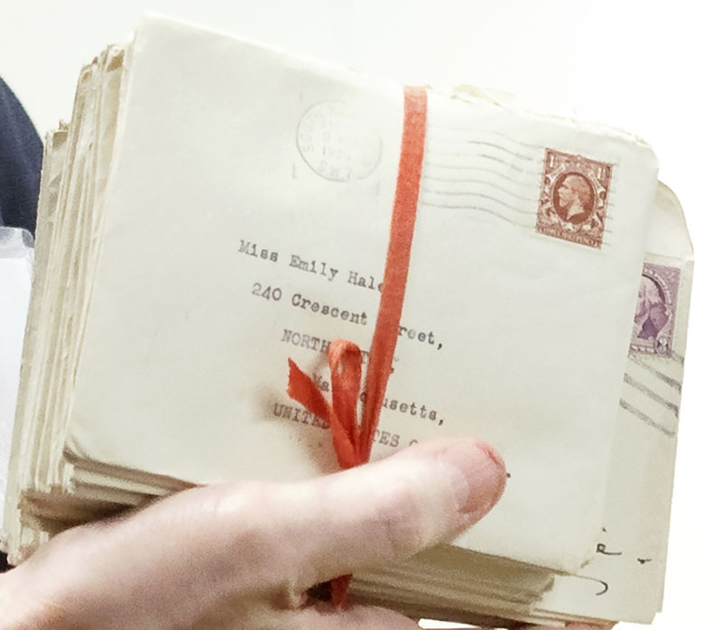 In this Oct. 14, 2019, photo, letters between poet T.S. Eliot and longtime confidante Emily Hale are displayed in Princeton, N.J. Thursday, Jan. 2, 2020 marks the first day that students, researchers and scholars can go to the Ivy League school in New Jersey to see these letters that many are saying may reveal more intimate details about Eliot's life and work. Photo: AP