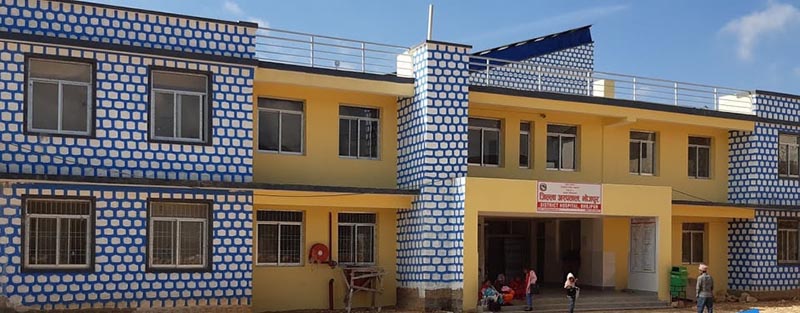A view of District Hospital, Bhojpur, as pictured on Friday, February 28, 2020. Photo: Niroj Koirala/ THT
