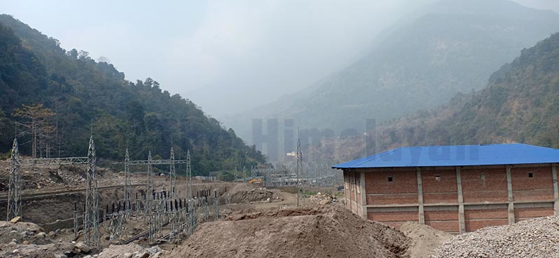 The construction site of 25 MW Upper Dordi-A Hydropower Project, in Lamjung, as seen on Tuesday, February 18, 2020. Photo: Ramji Rana/THT