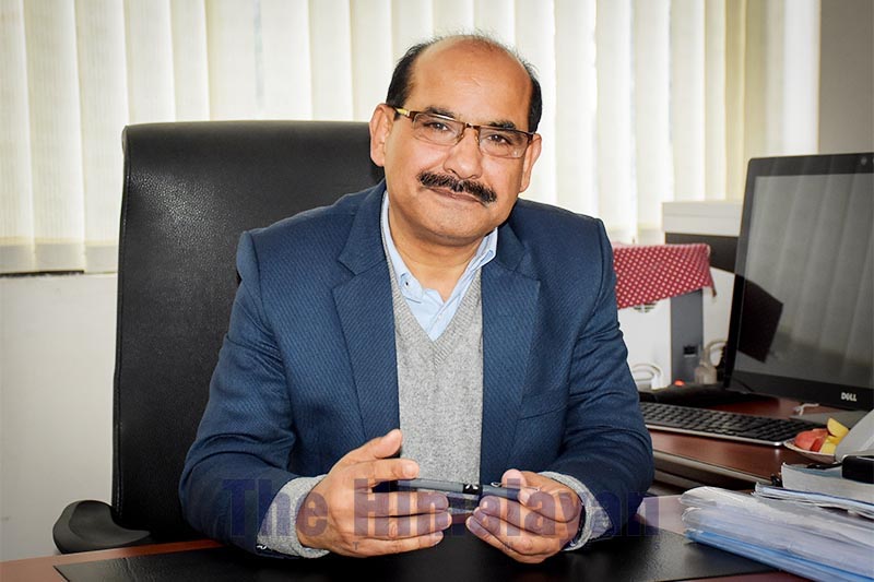 Interview with Balaram Mishra, director general at the Department of Railways, in Kathmandu, on Monday, March 2, 2020. Photo: Naresh Shrestha/THT