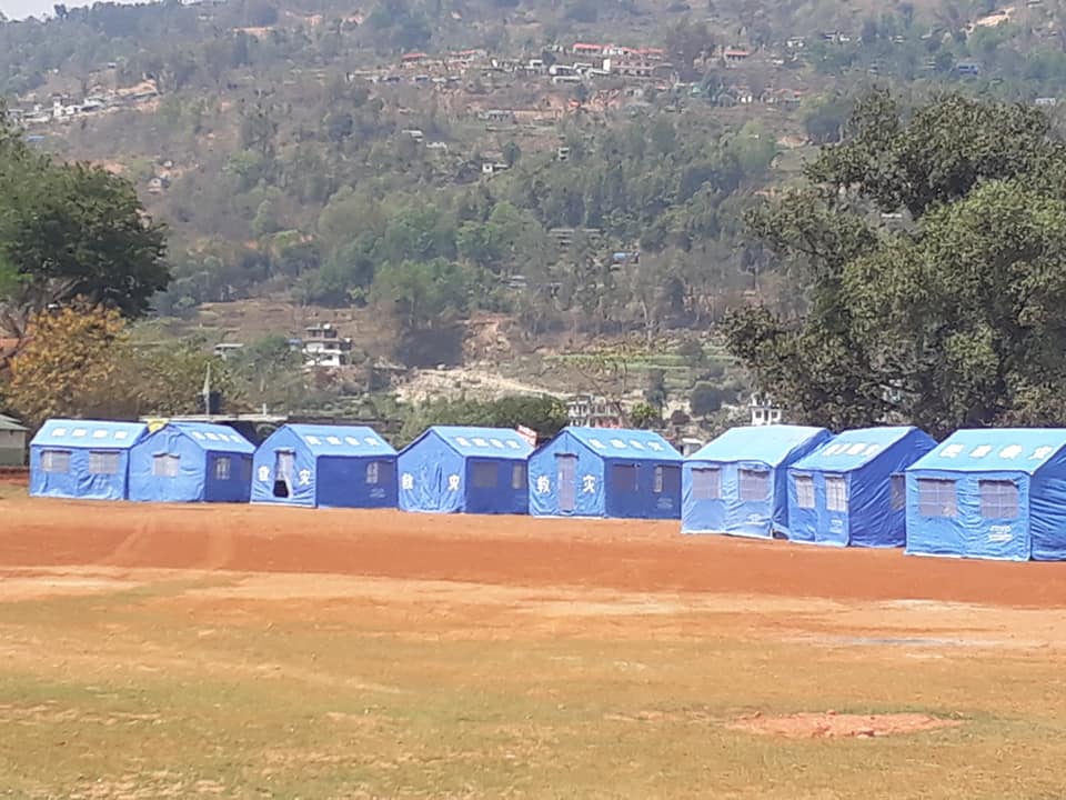 A view of a quarantine site in Dhading district as pictured on Sunday, march 29, 2020. Photo: Keshav Adhikari/ THT