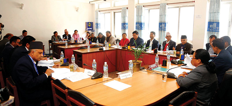 Members of the Education and Health Committee of the House of Representatives participating in a meeting in Kathmandu, on Wednesday. Photo: RSS