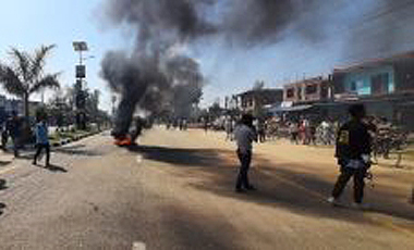 Riot started at Kohalpur-Nepalgunj road section, Banke district on March 11, 2020. Photo: Tilak Gaule