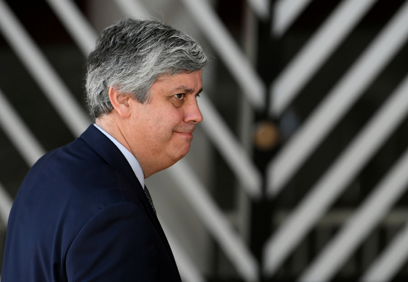 Eurogroup President Mario Centeno arrives at the European Union leaders summit in Brussels, Belgium, June 21, 2019. Photo: Reuters/File