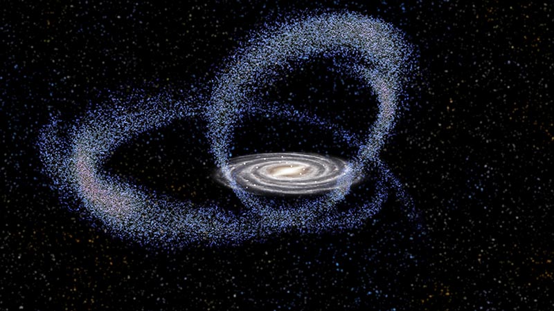 The star formation triggered by the Sagittarius dwarf galaxy in its current approximation to the Milky Way is seen in an illustration released on May 26, 2020.  Image: Gabriel Perez Diaz, SMM (IAC)/Handout via Reuters
