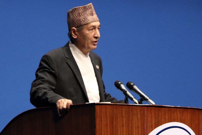 Minister for Finance Yubaraj Khatiwada addressing question raised by lawmakers on Economic Bill for fiscal year 2020-21, in the House of Representatives, Kathmandu, on Sunday, June 14, 2020. Photo: RSS