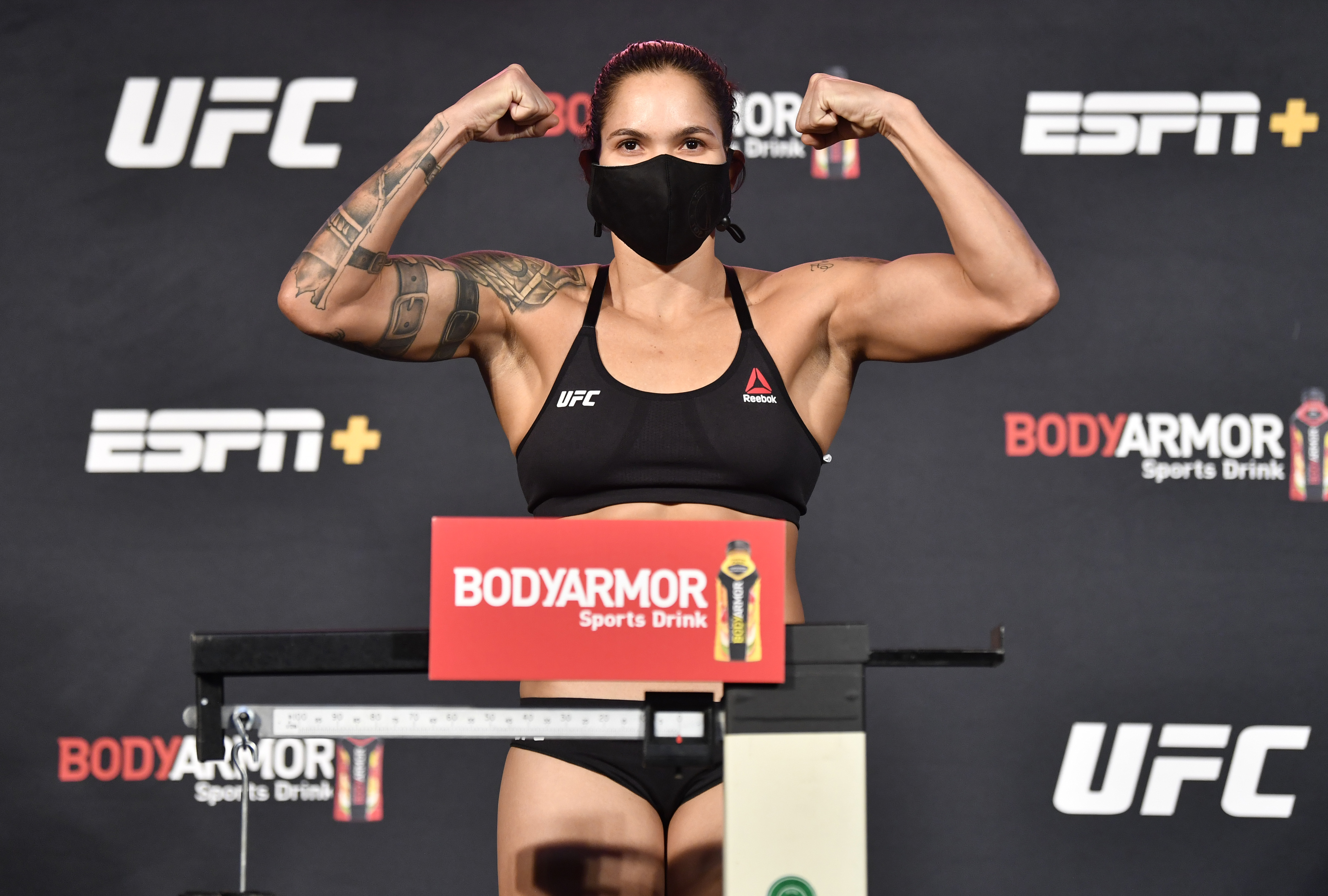 Amanda Nunes of Brazil during weigh ins for UFC 250 at the UFC APEX, in  Las Vegas, NV, USAon June 5, 2020. Photo: Jeff Bottari/Zuffa LLC via USA TODAY Sports