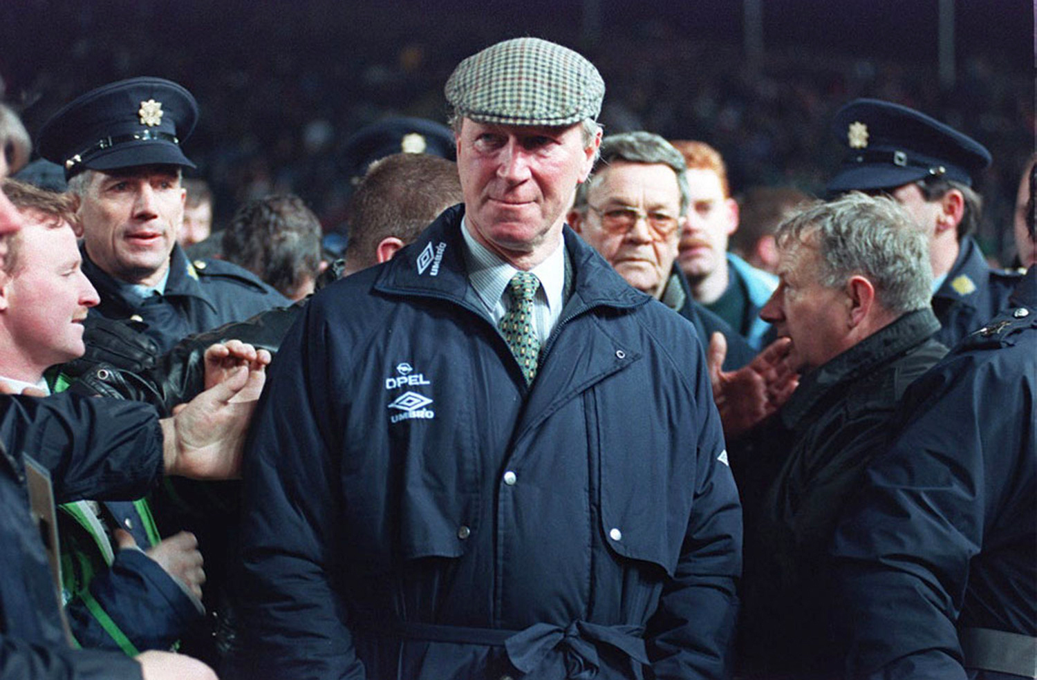 FILE - Feb. 15, 1995 file photo of Ireland soccer team manager Jack Charlton. Jack Charlton, who won the World Cup with England in 1966, has died it was announced on Saturday July 11, 2020. He was 85. Photo: AP