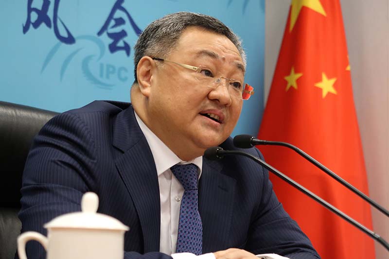 Fu Cong, head of arms control department of Chinese foreign ministry, speaks at a news conference in Beijing, China, on July 8, 2020. Photo: Reuters