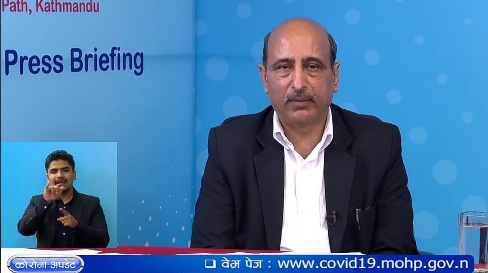 A screenshot of COVID-19 media briefing taken on Monday, July 6, 2020.