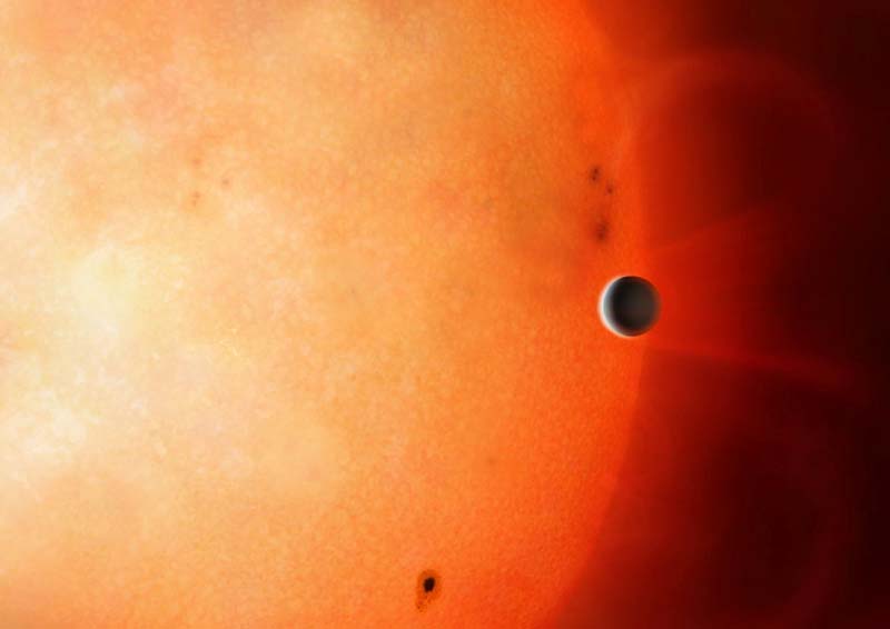 Artist's impression showing a Neptune-sized planet orbiting a star located 730 light years from our solar system. Image: University of Warwick/Mark Garlick/Handout via Reuters