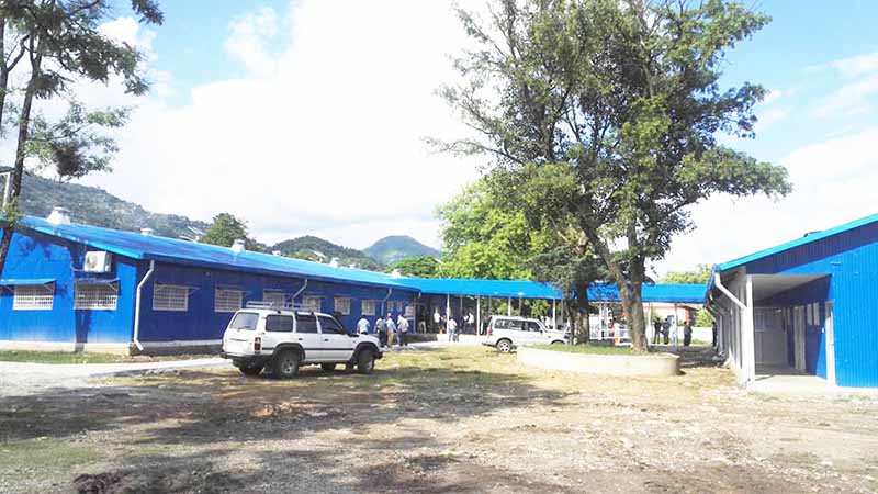 A view of the new isolation ward set up on the premises of Western Regional Hospital, in Pokhara, on Friday, July 17, 2020. Photo: Bharat Koirala/THT