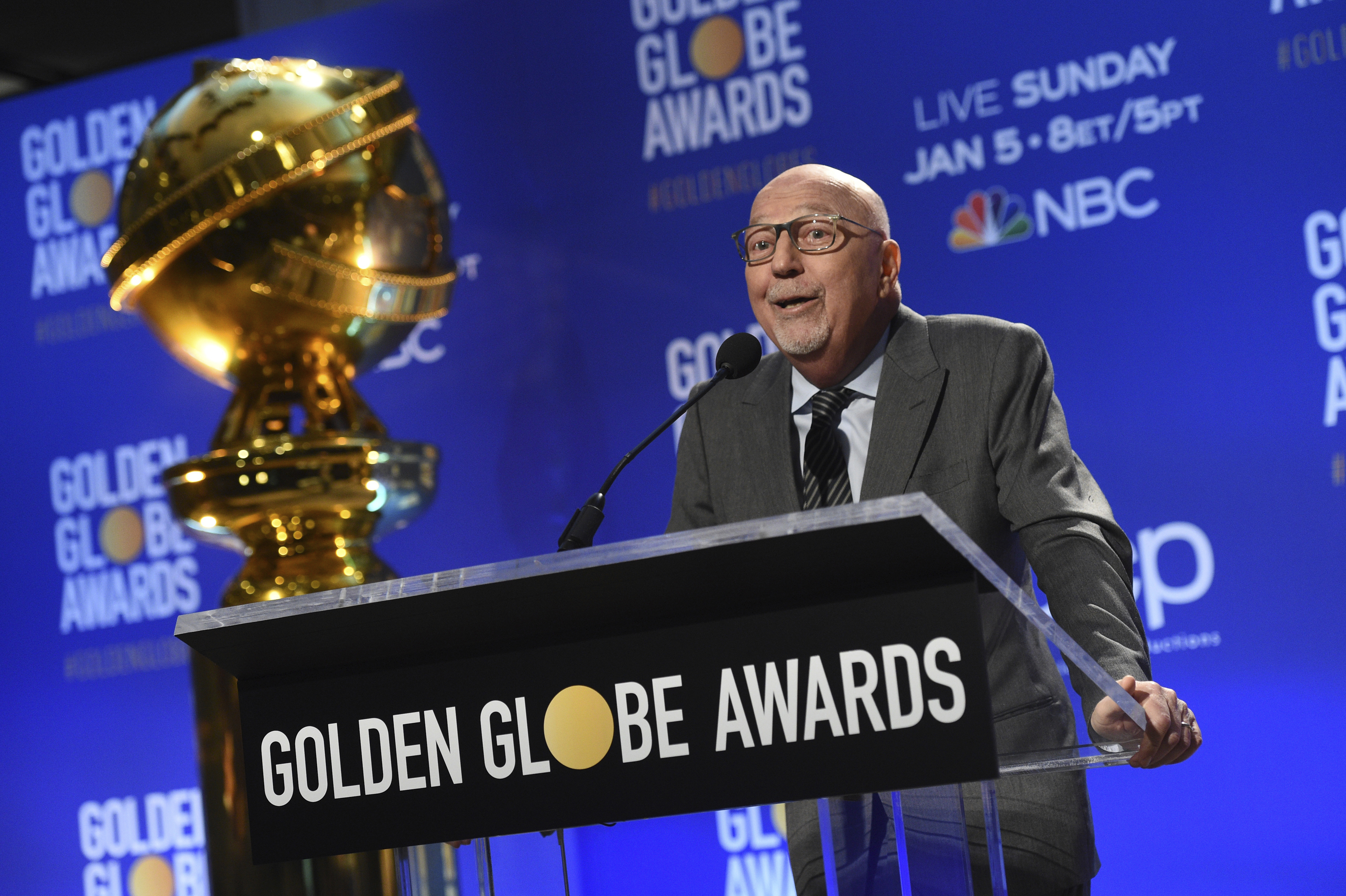 FILE - Lorenzo Soria speaks at the nominations for the 77th annual Golden Globe Awards on Dec. 9, 2019, in Beverly Hills, Calif. Soria, president of the Hollywood Foreign Press Association and former editor of the Italian news weekly L'Espresso, died Friday, the association said. He was 68. Photo: AP