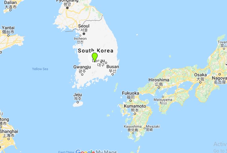 Photo: South Korea map/ Google Maps
