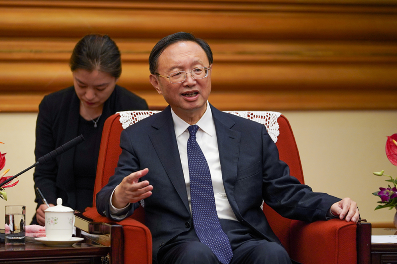 China's top diplomat, Yang Jiechi, a member of the Politburo of the Communist party of China, is pictured during a meeting in Beijing, China September 12, 2019. Photo: Andrea Verdelli/Pool via Reuters/File