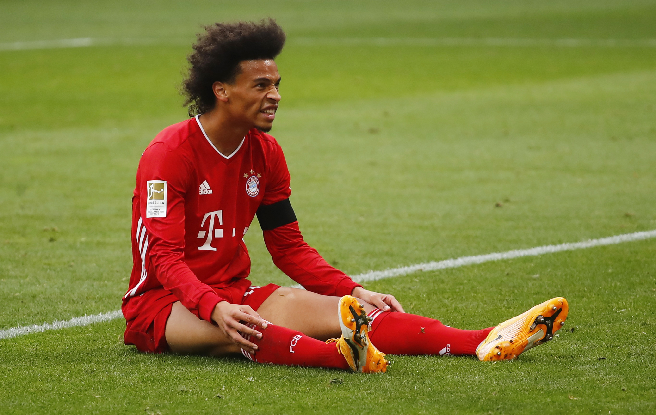 Bayern Munich's Leroy Sane reacts. Photo: Reuters
