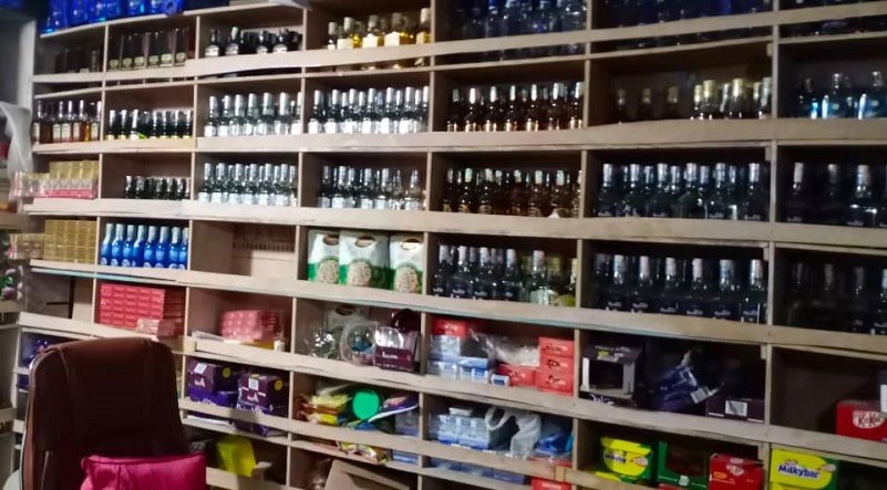 A well-stocked liquor store in Kolti, Bajura. THT