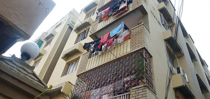 A view of Ganesh Apartment in Birgunj Metropolitan City-6, Parsa district, on Saturday, October 17, 2020. Photo: Ram Sarraf/THT